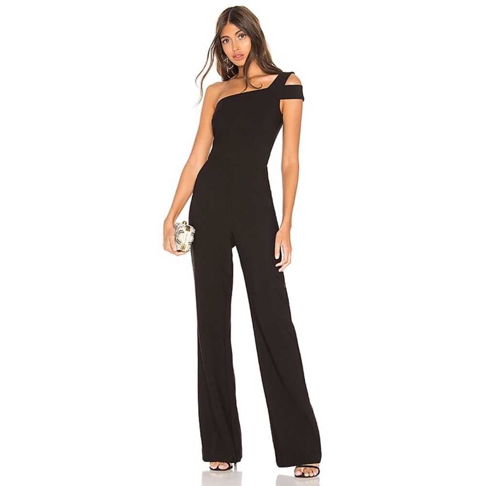 Likely Black One-Shoulder Jumpsuit
